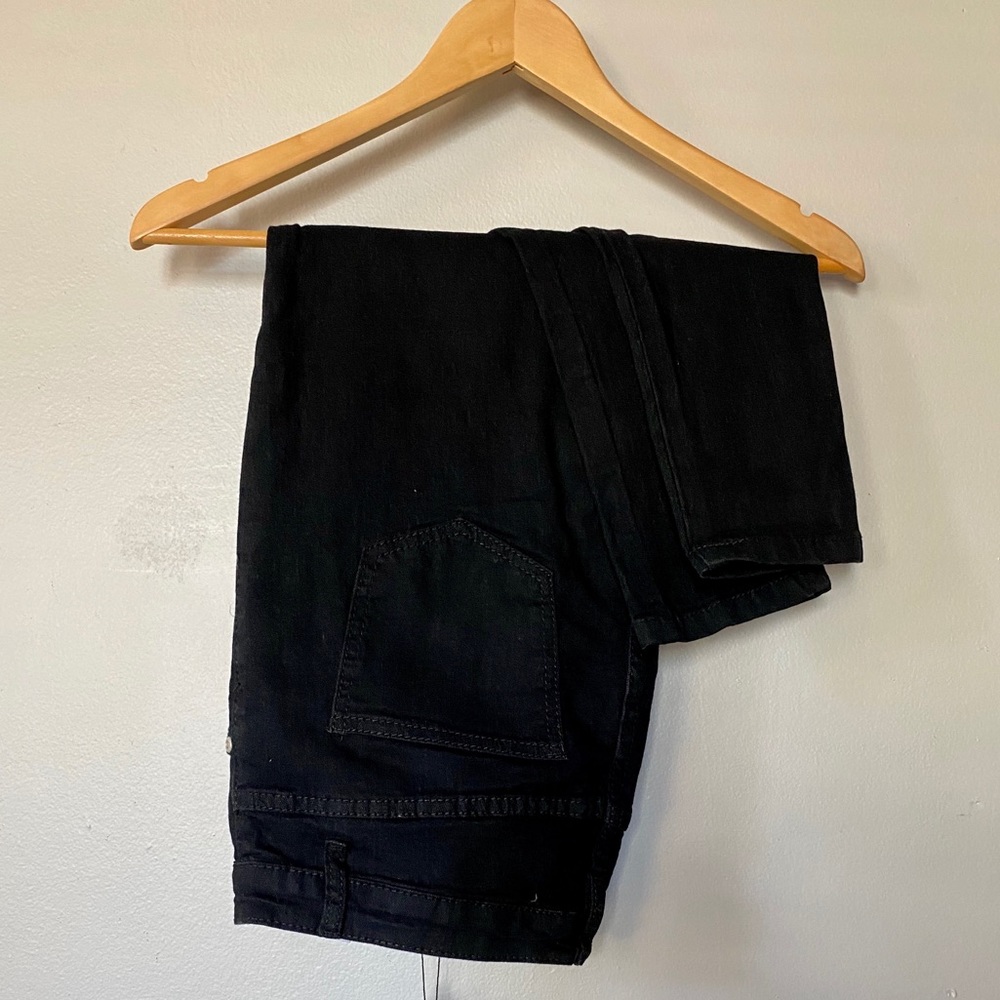 BooHoo Black High-Waisted Skinny Jeans (10 Tall)